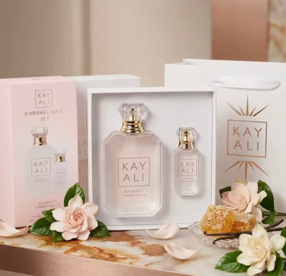 KAYALI Boujee Kitty Caramel Milk 22 Eau de Parfum Gift Set – 100ml + 10ml – Women's Luxury Perfume