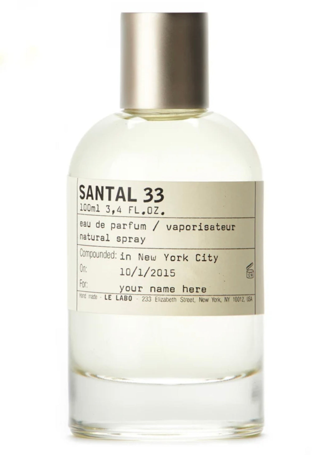 Le Labo Santal 33 Eau de Parfum 100ml – Luxury Unisex Perfume